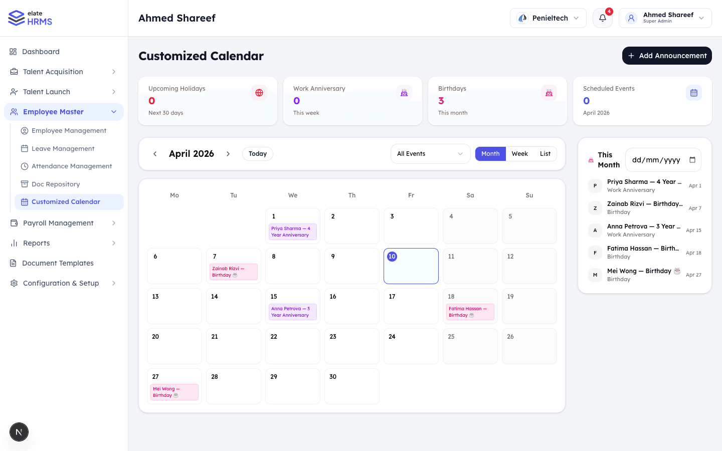 Calendar